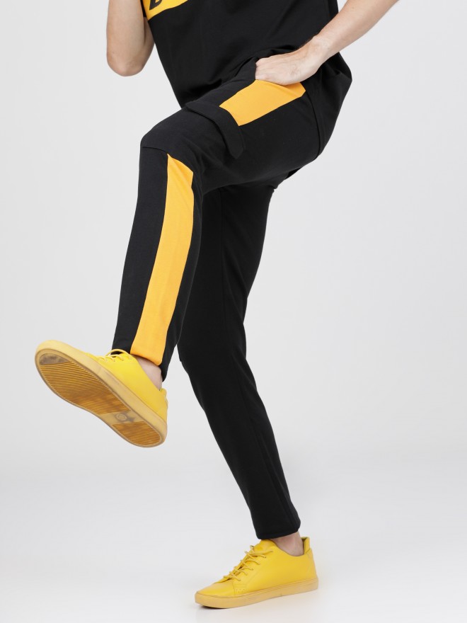 Black slim best sale fit tracksuit bottoms